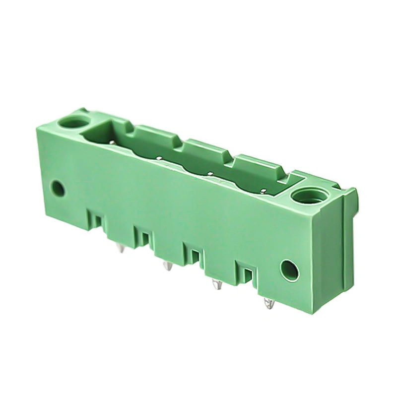 Straight Flange Panel Mount with Solder Lugs with Hole for Wire Connector